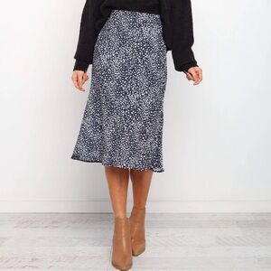 Petal & Pup Midi Navy Skirt 0